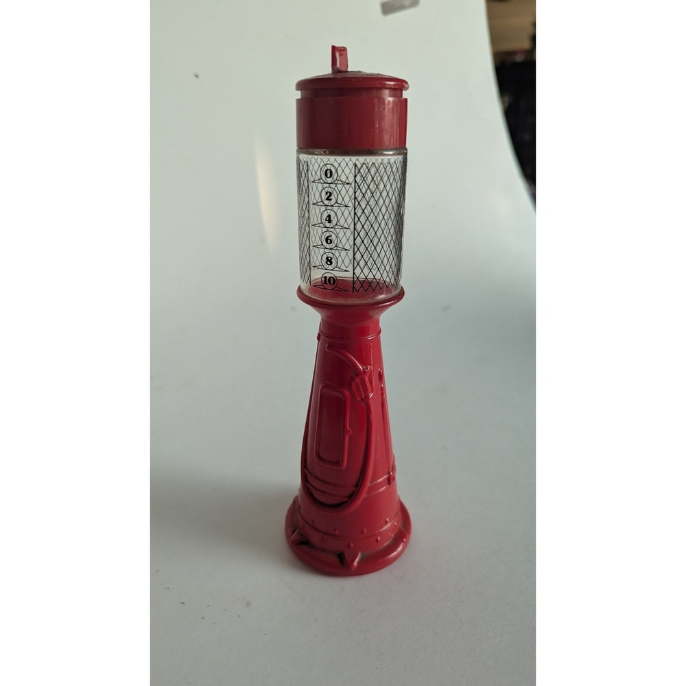 Vintage Avon‎ Remember When Gas Pump Decanter Deep Woods After Shave Red 8 Inch